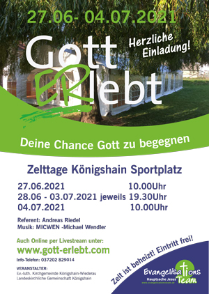 Zelttage in Königshain 27.06. bis 04.07.2021