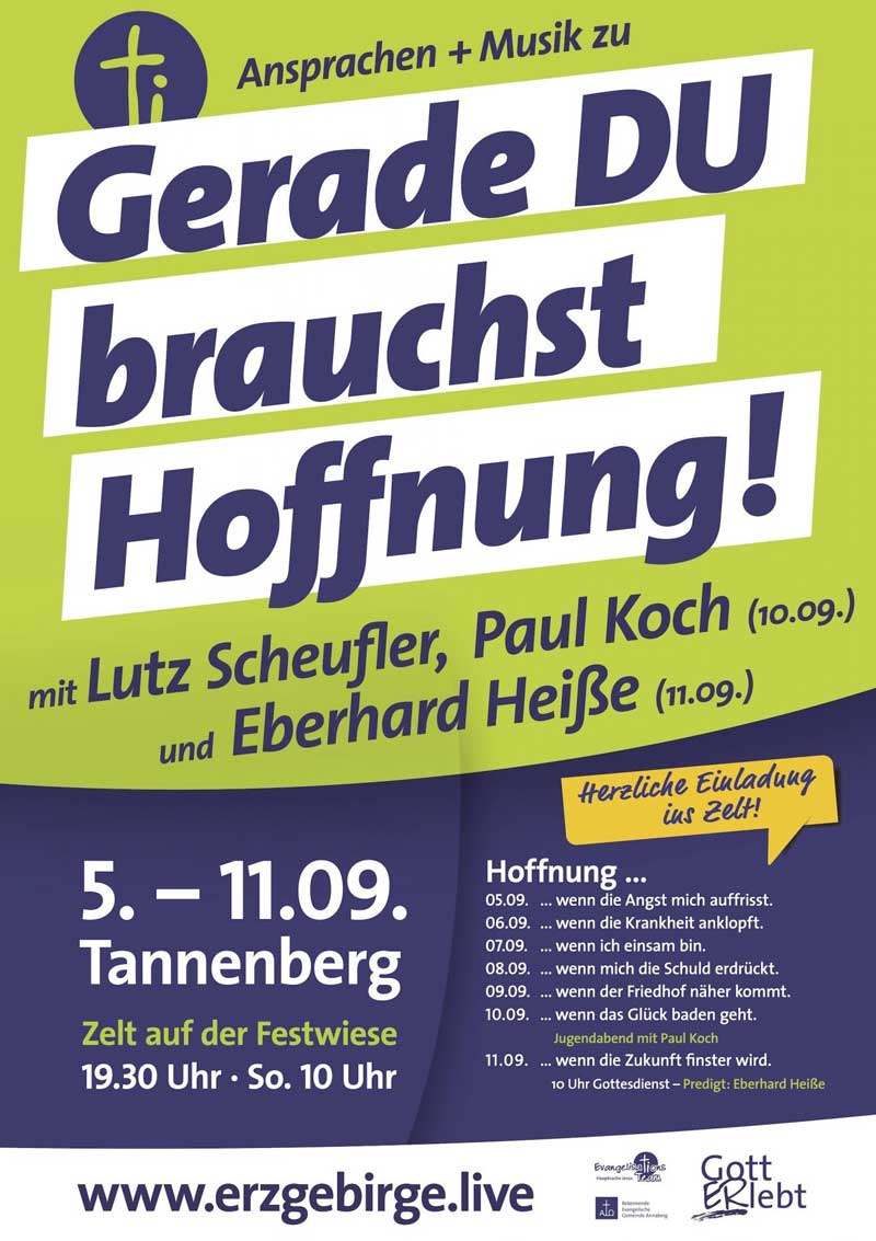 Plakat Handzettel Zelttage Tannenberg September 2022